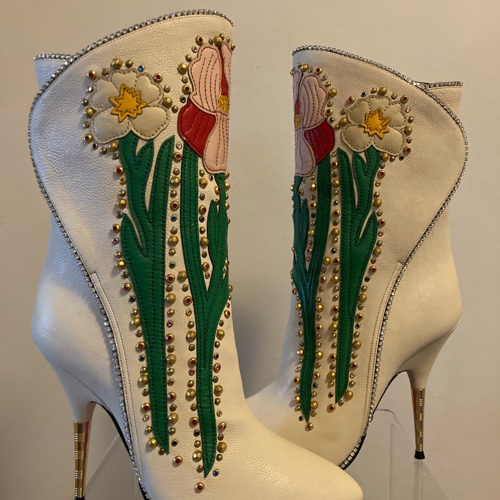 Gucci Fosca Floral Boots - Picture 9 of 16